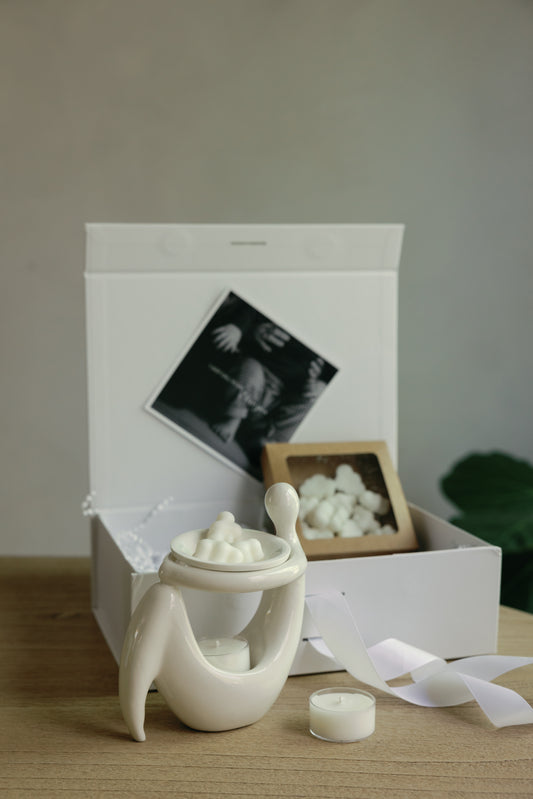 Mother`s Day gift box with wax melter