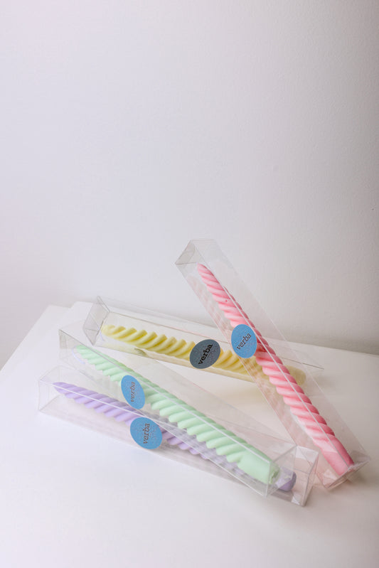 11,5 inch Twisted Taper Candle in gift box