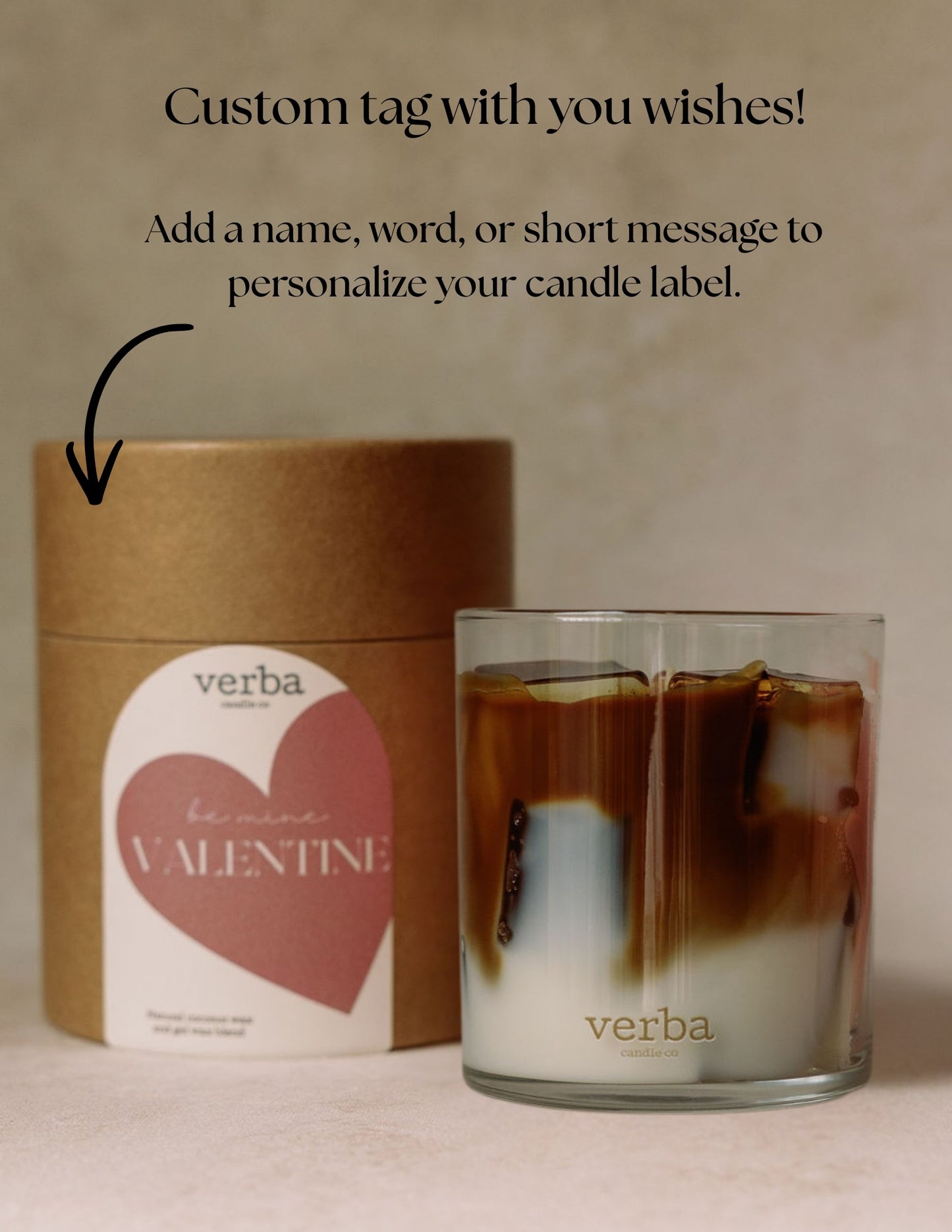 Customized Iced Latte candle for Him